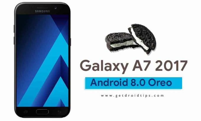 „Android Oreo“ programinė įranga „Galaxy A7 2017“