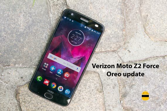 Verizon Moto Z2 Force Oreo Update begyndte at rulle ud
