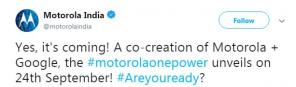 تؤكد Motorola India رسميًا تاريخ إصدار Moto One Power في الهند