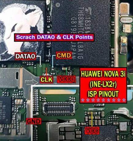 PinOUT ISP Huawei nova 3i INE-LX2