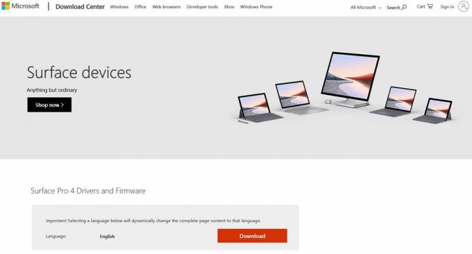 -Download Surface Pro 4-stuurprogramma's en firmware