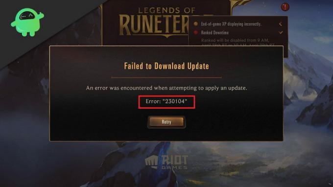 Fix Legends of Runeterra Error Code 230104 Der opstod en fejl til ny opdatering