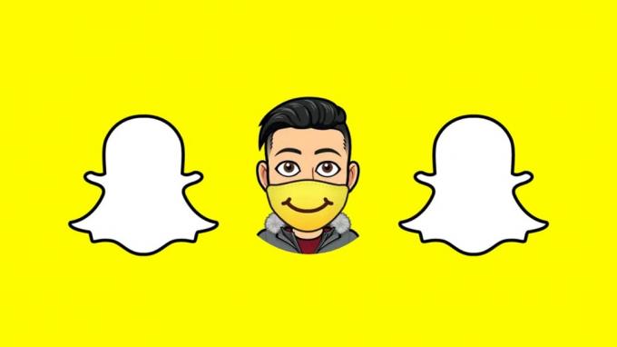 Tampa de máscara de bitmoji de Snapchat
