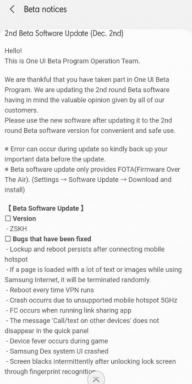 Galaxy Note 9 2. OneUI-opdatering med build N960FXXU4ZSKH