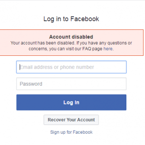 ¿Cómo recuperar una cuenta de Facebook deshabilitada?