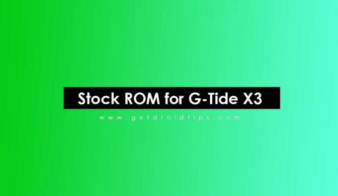 Sådan installeres Stock ROM på G-Tide X3 [Firmware Flash-fil]