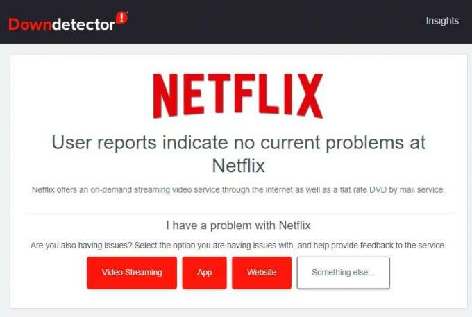 Skontrolujte servery Netflix
