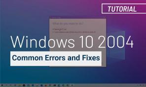 בעיות נפוצות של Windows 10 2004: תיקונים ופתרון דרך