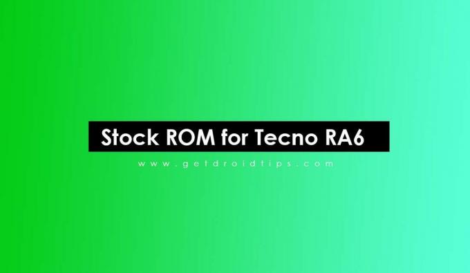 Stock ROMi installimine Tecno RA6-le [püsivara Flash-fail]