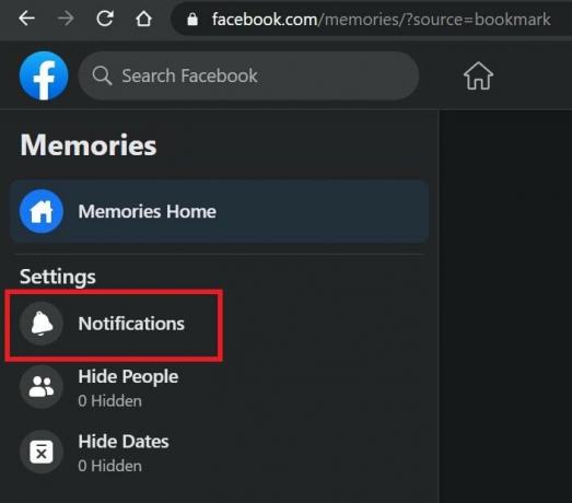 Notificaciones de recuerdos de Facebook