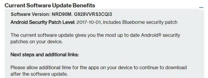 قم بتنزيل G928VVRS3CQI3 October / Blueborne Security لـ Verizon Galaxy S6 Edge Plus