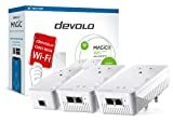 Imagen de devolo Magic 2–2400 WiFi a continuación: Kit WiFi en malla para todo el hogar definitivo a través de línea eléctrica, transmisión UHD de 4k / 8k y trabajo doméstico estable (2400 Mbps, 5 puertos LAN de Gb, G.hn)