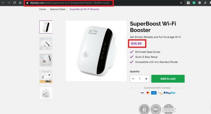 Superboost WiFi falso
