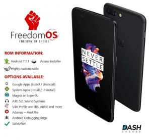 Sådan installeres FreedomOS 1.3 på OnePlus 5