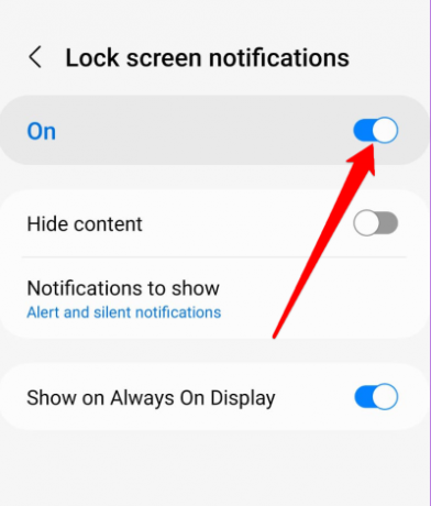 Уведомления на экране блокировки Android 13 не отображаются
