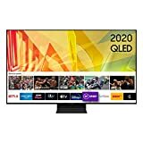 „Samsung 2020“ 55 colių „Q90T“ pavyzdinio QLED 4K HDR 2000 išmaniojo televizoriaus vaizdas su „Tizen OS TITAN BLACK“