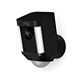 „Ring Spotlight Cam“ baterijos vaizdas | HD saugos kamera su LED prožektoriumi, signalizacija, abipusis pokalbis, valdoma baterija | 30 dienų nemokamas „Ring Protect“ plano bandymas