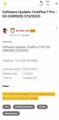 Tarkvara värskenduse jälgija Sprint OnePlus 7 Pro 5G: novembrikuu plaaster ja traadita hädaabiteadete 3.0 tugi