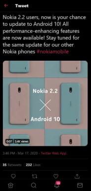 Sledilnik posodobitev Nokia 2.2 Android 10