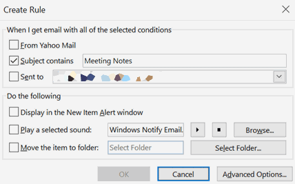 Como mover e-mails automaticamente para uma pasta no Outlook