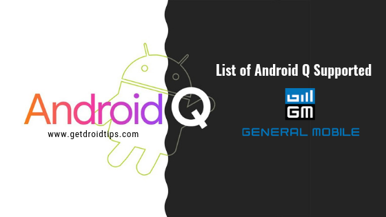 Liste over Android 10 Q-støttede generelle mobile enheter