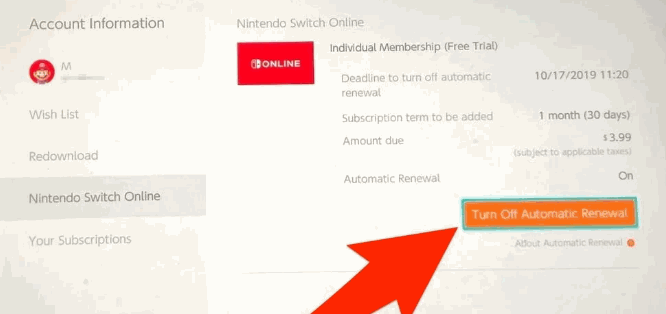 Comment annuler l'abonnement Nintendo Online?
