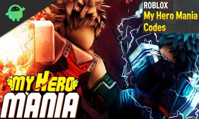 Lista de códigos Roblox My Hero Mania (maio de 2021)