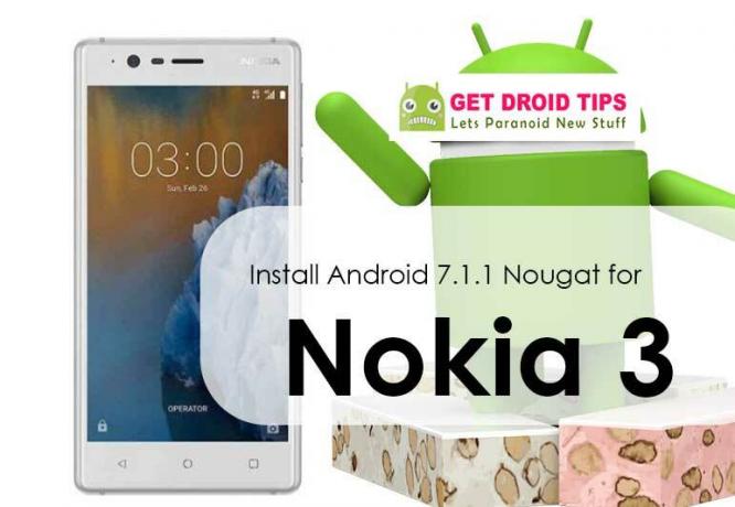 הורד והתקן את Android 7.1.1 Nougat הרשמי עבור Nokia 3
