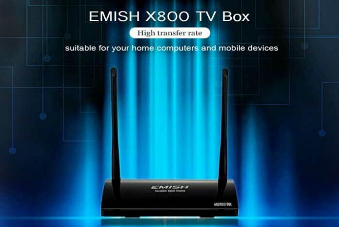 עסקת Gearbest XMas ב- EMISH X800 TV Box