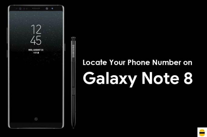 Puhelinnumerosi löytäminen Galaxy Note 8: ssa