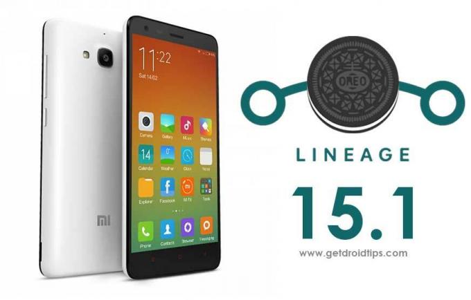 Hoe officiële Lineage OS 15.1 voor Xiaomi Redmi 2 (Android 8.1 Oreo) te installeren
