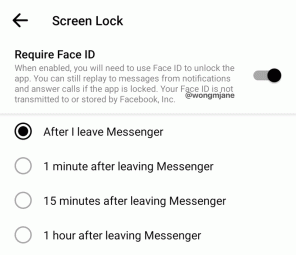 Face ID за Facebook Messenger; Изтече нова функция!