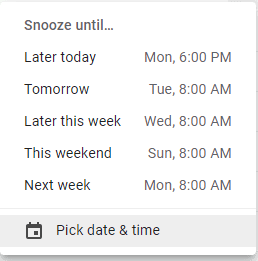 hoe je e-mail snooze in gmail