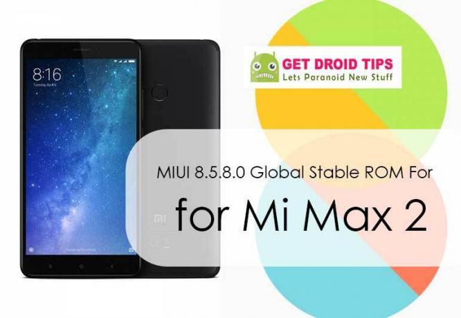 Atsisiųskite „MIUI 8.5.8.0 Global Stable ROM“, skirtą „Mi Max 2“, įdiegti