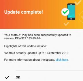 US Moto Z3 Play recibe el parche de seguridad de septiembre de 2019: PPWS29.183-29-1-6