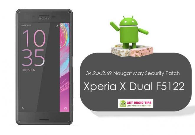 Download installation 34.2.A.2.69 Nougat May sikkerhedsopdatering til Xperia X Dual F5122