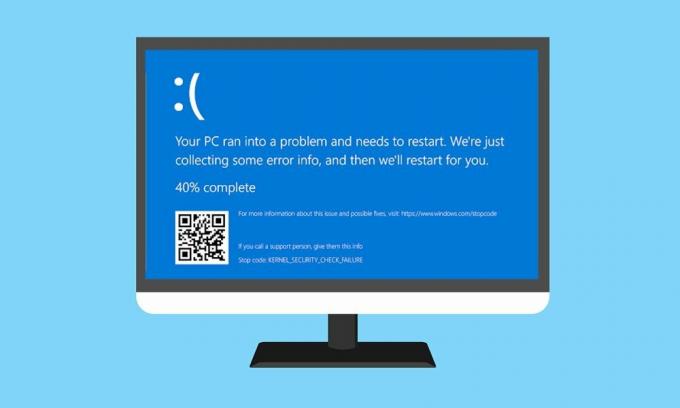 Error de comprobación de seguridad del kernel Windows 10