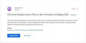 Samsung Galaxy S20 Google Chrome Bug גורם לטלפון להקפיא