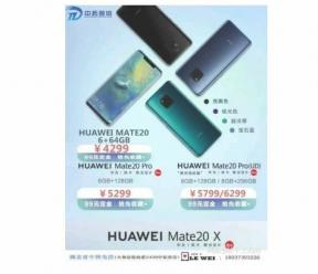 Huawei Mate 20, Mate 20 Pro en Mate 20 Pro UD-prijs gelekt