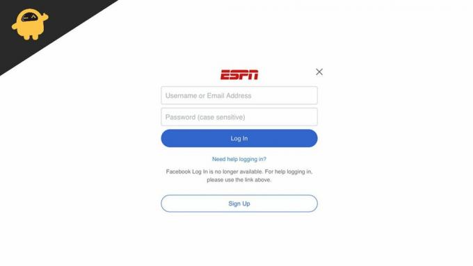 Opravte problém s nefunkčním přihlášením ESPN Plus