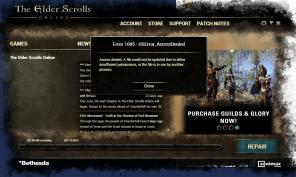 Kako popraviti napako Elder Scrolls Online 1005?