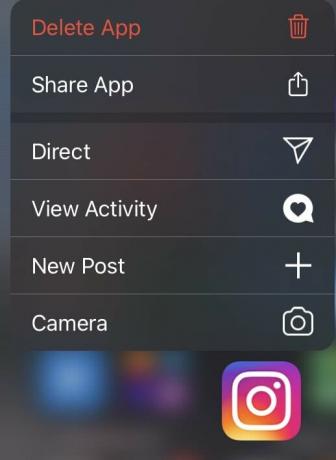 avinstallera och installera om Instagram för att fixa meddelanden som inte visar problemet