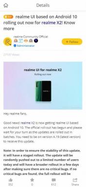 Realme UI 1.0 basado en Android 10 para Realme X2 rolling: RMX1992AEX_11.C.05