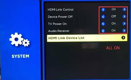 Ovládanie HDMI Link 