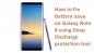 Kaip išspręsti akumuliatoriaus problemą „Galaxy Note 8“ naudojant apsaugos nuo giliųjų išlydžių įrankį
