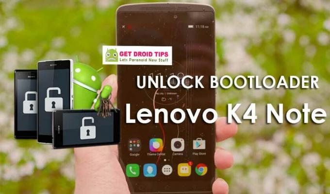 Bootloader feloldása a Lenovo Vibe K4 Note alkalmazásban