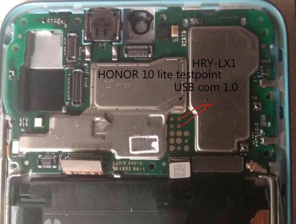 Honor 10 Lite HRY-LX1, HRY-LX2 Test Point, Bypass Huawei ID in FRP