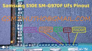 PinOUT de ISP UFS del Samsung Galaxy S10E (SM-G970F)