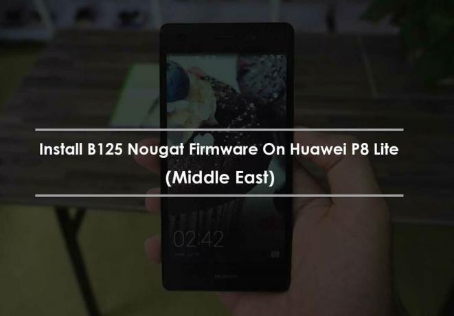 Telepítse a B125 Nougat firmware-t a Huawei P8 Lite készülékre (Közel-Kelet)