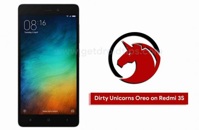 Laadige alla ja installige Dirty Unicorns Oreo ROM Xiaomi Redmi 3S-i [Android 8.1]